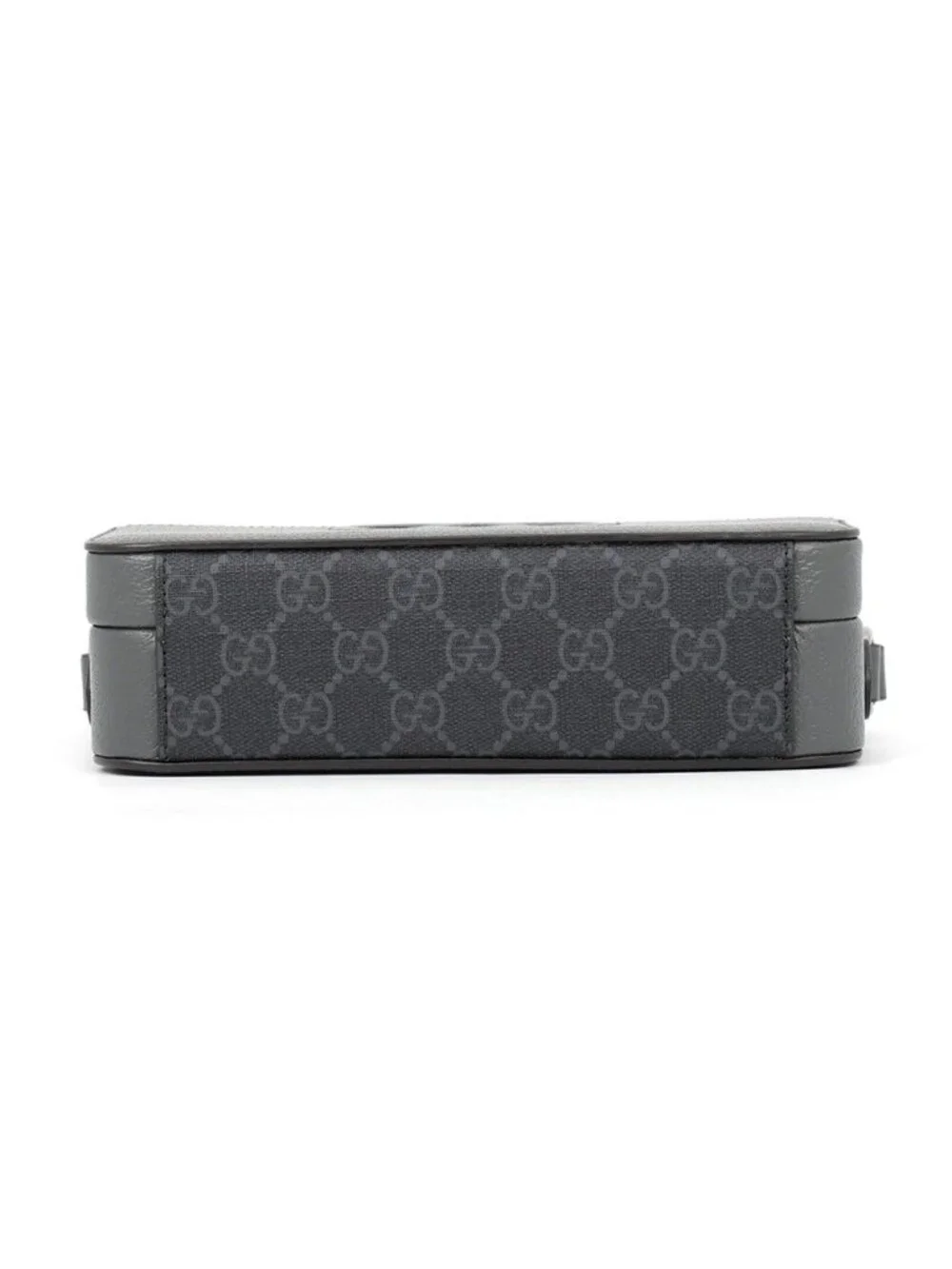 Gucci Shoulder Bag Cutout Interlocking GG Supreme Leather Black